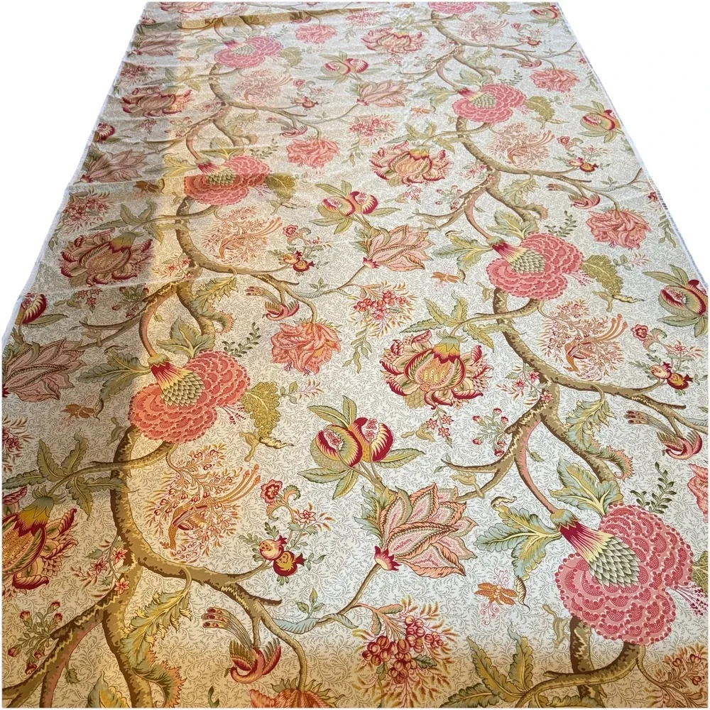 Vintage Richloom Jacobean Floral Fabric 25 Yds 55